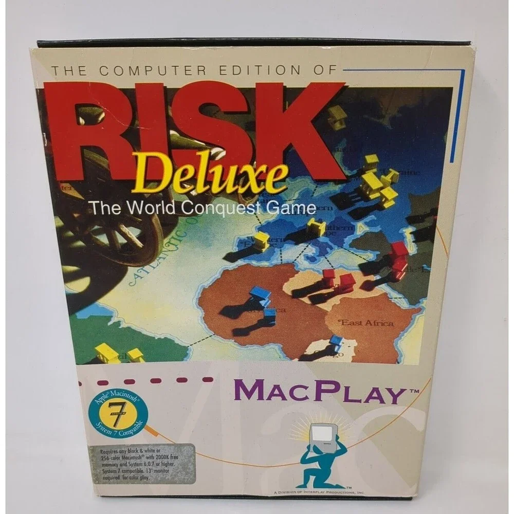 Risk Deluxe Apple Macintosh PC‎ Big Box Computer Game Mac Play Complete VTG